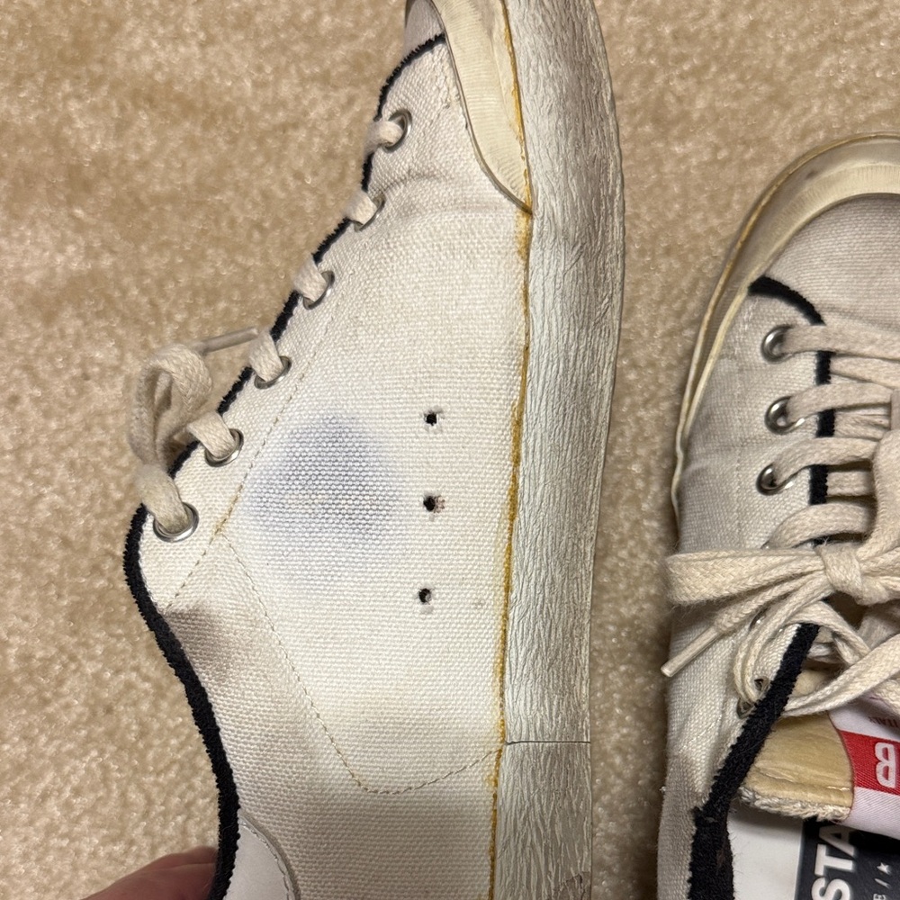 Golden Goose Cream and Black Sneakers - Picture 3 of 6